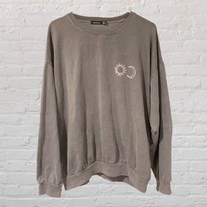 Boohoo Sun and Moon Crewneck